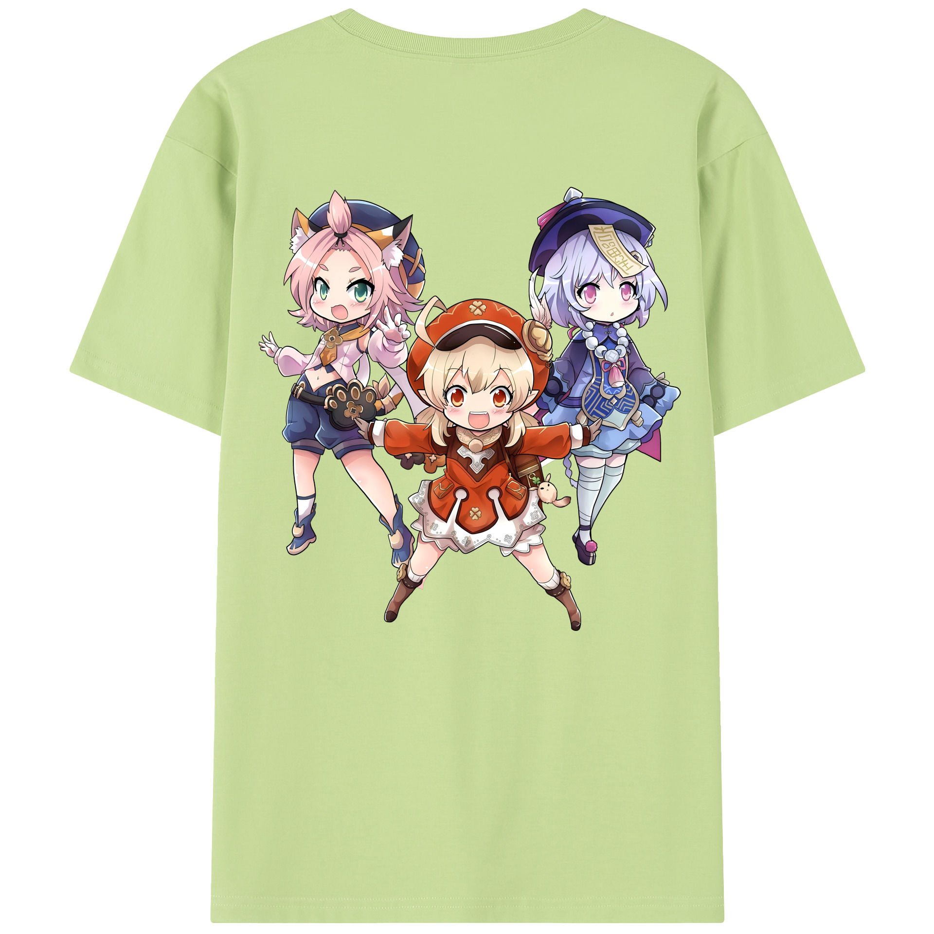 げんし神 七七 なな  genshin Nana 綿100％半袖Tシャツ（背面プリント）